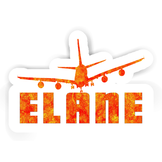 Sticker Elane Airplane Notebook Image