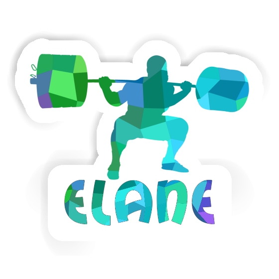 Elane Sticker Gewichtheber Notebook Image