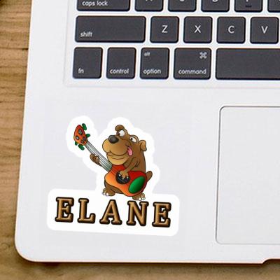 Sticker Elane Guitar Dog Laptop Image