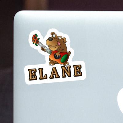 Sticker Elane Guitar Dog Notebook Image