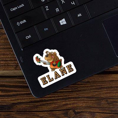 Sticker Elane Guitar Dog Notebook Image