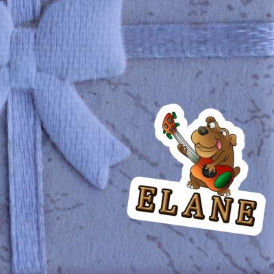 Sticker Elane Guitar Dog Image