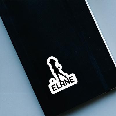 Golferin Aufkleber Elane Notebook Image