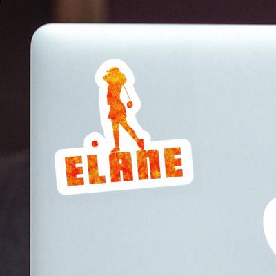 Golfer Sticker Elane Laptop Image