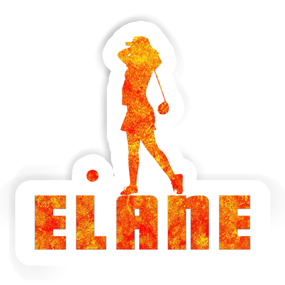 Golfer Sticker Elane Notebook Image