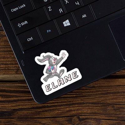 Elane Sticker Rugby rabbit Laptop Image