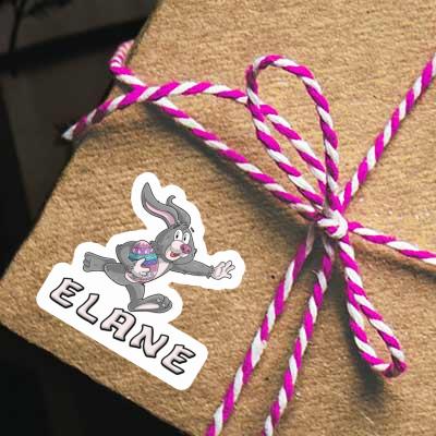 Sticker Elane Rugby-Hase Notebook Image