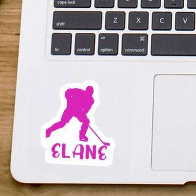 Elane Sticker Hockey Player Laptop Image