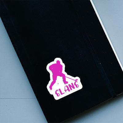 Elane Sticker Hockey Player Notebook Image