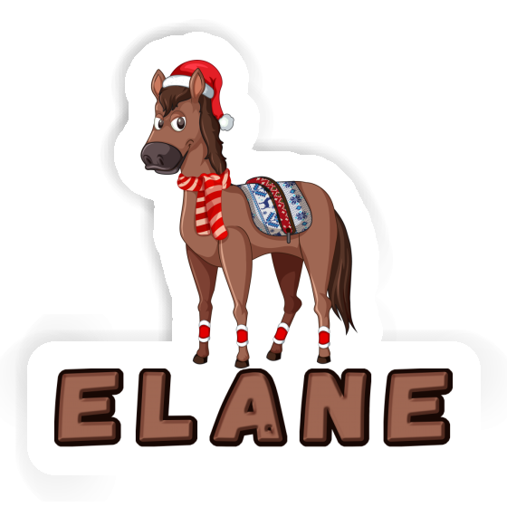 Sticker Elane Christmas Horse Laptop Image