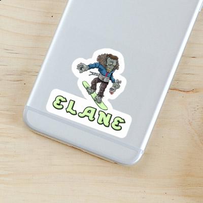 Sticker Elane Snowboarder Notebook Image