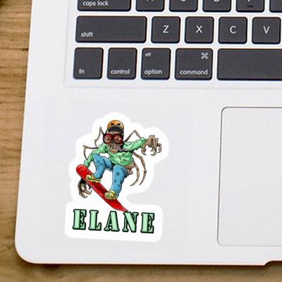 Snowboarder Sticker Elane Notebook Image