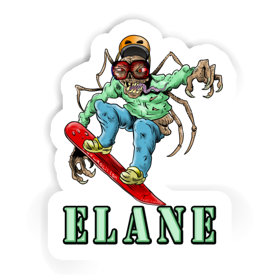 Snowboarder Sticker Elane Image