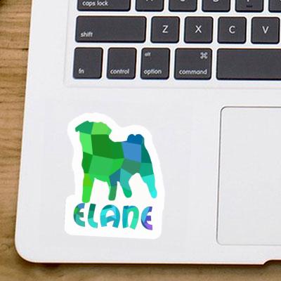 Elane Sticker Pug Laptop Image