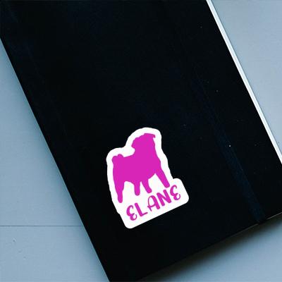 Pug Sticker Elane Laptop Image