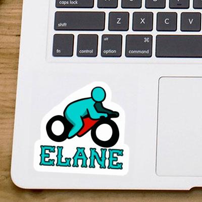 Aufkleber Motorradfahrer Elane Notebook Image