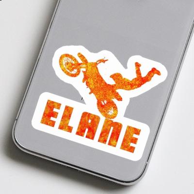 Motocross Rider Sticker Elane Notebook Image