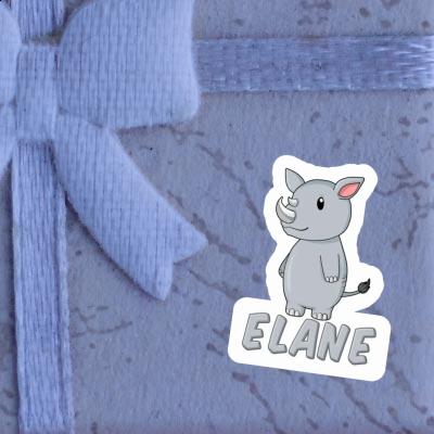 Sticker Rhinoceros Elane Notebook Image