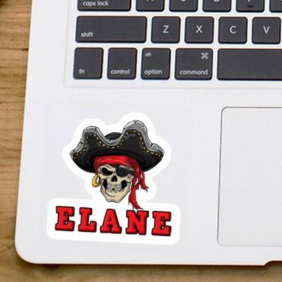 Crâne de pirate Autocollant Elane Laptop Image