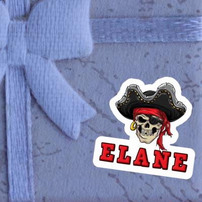 Crâne de pirate Autocollant Elane Notebook Image