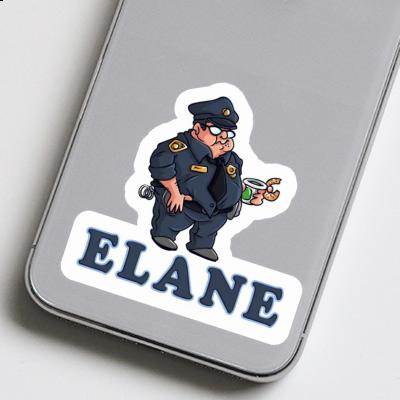 Police Officer Sticker Elane Laptop Image