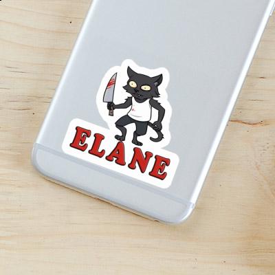 Elane Sticker Psycho Cat Laptop Image