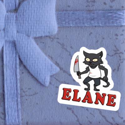 Aufkleber Elane Psycho-Katze Notebook Image