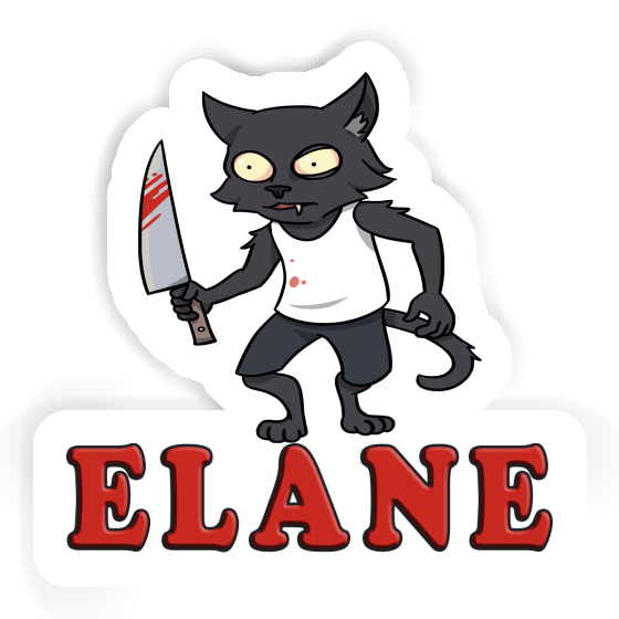 Elane Sticker Psycho Cat Notebook Image