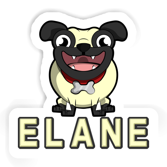 Sticker Elane Pug Laptop Image