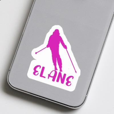 Sticker Elane Skifahrerin Notebook Image