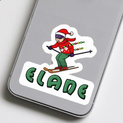 Elane Sticker Christmas Skier Gift package Image