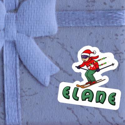 Elane Sticker Christmas Skier Gift package Image