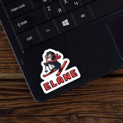 Elane Sticker Skifahrerin Notebook Image