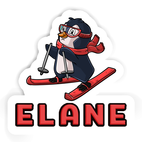 Elane Autocollant Skieuse Laptop Image