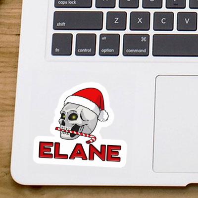 Christmas Skull Sticker Elane Laptop Image