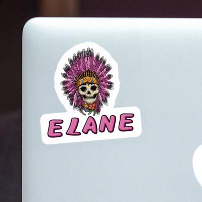 Elane Sticker Ladys Skull Image