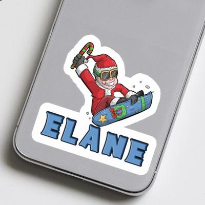 Sticker Weihnachts-Snowboarder Elane Image