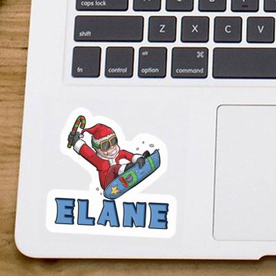 Autocollant Elane Snowboarder de Noël Gift package Image