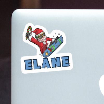 Elane Sticker Christmas Snowboarder Laptop Image