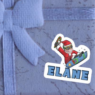 Autocollant Elane Snowboarder de Noël Image