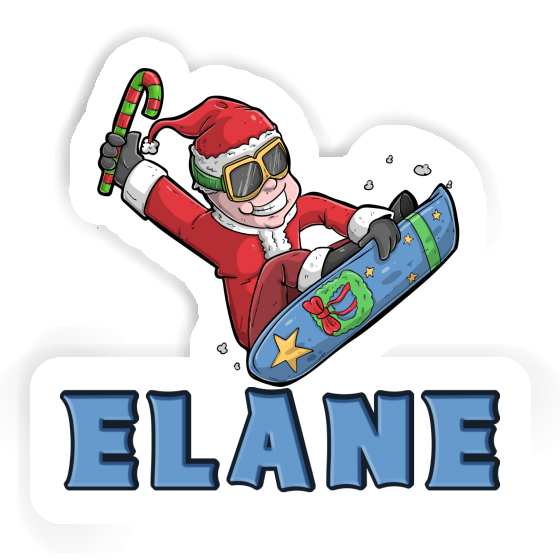 Sticker Weihnachts-Snowboarder Elane Laptop Image