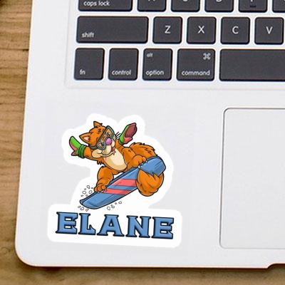 Snowboarder Sticker Elane Laptop Image