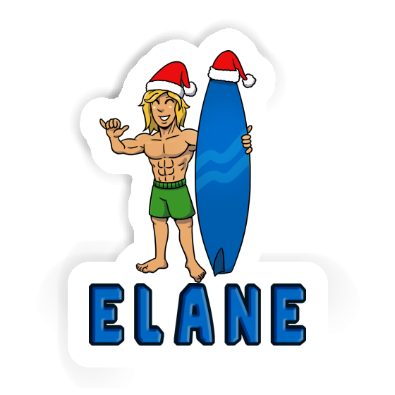 Sticker Christmas Surfer Elane Laptop Image