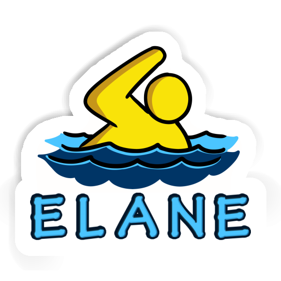 Swimmer Sticker Elane Laptop Image