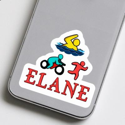 Triathlète Autocollant Elane Laptop Image