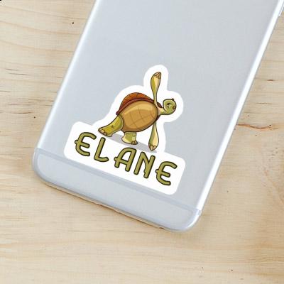 Sticker Elane Yoga Turtle Notebook Image