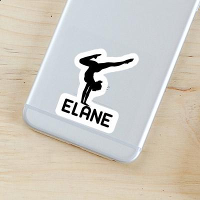 Sticker Yoga Woman Elane Laptop Image