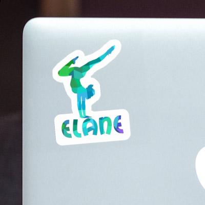 Sticker Elane Yoga-Frau Notebook Image