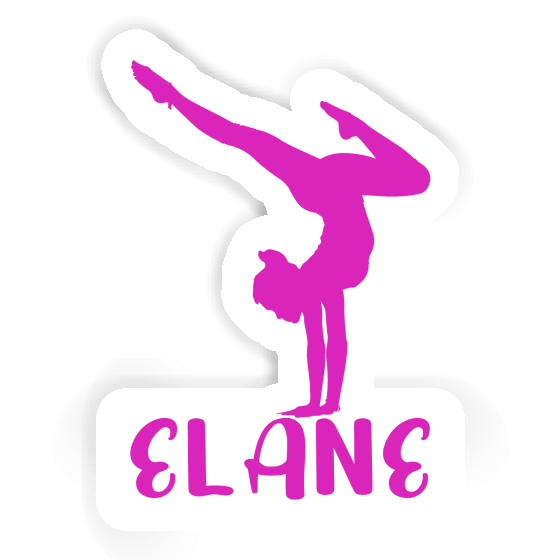 Sticker Elane Yoga Woman Laptop Image