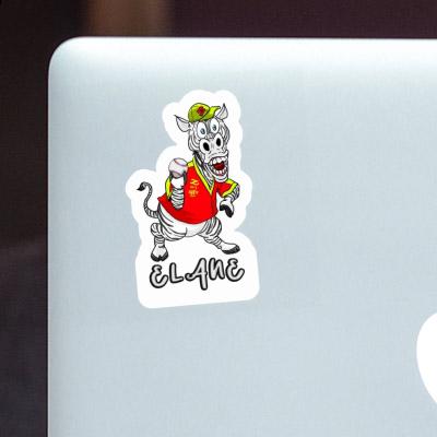 Elane Sticker Baseball Player Laptop Image